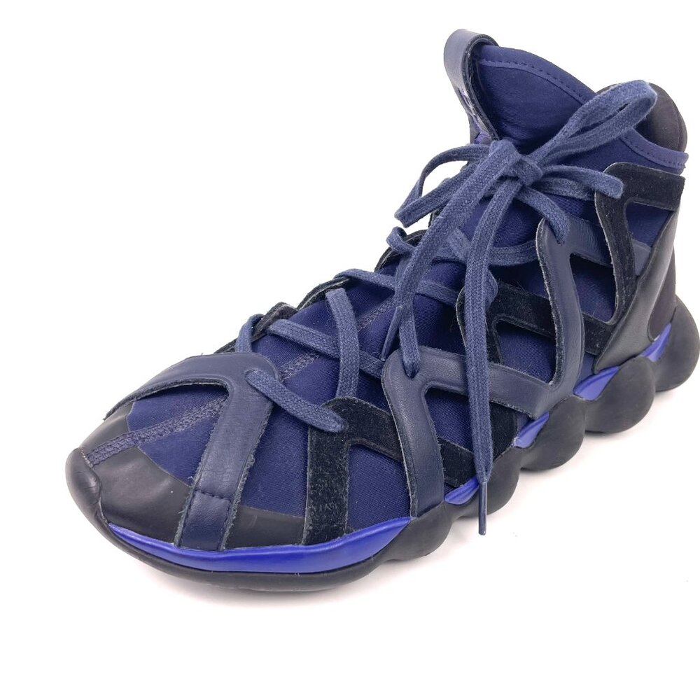 Men's Adidas Yohji Yamamoto Y-3 Kyujo High Top Blue Sneakers Shoes Size 8.5 - Picture 4 of 13
